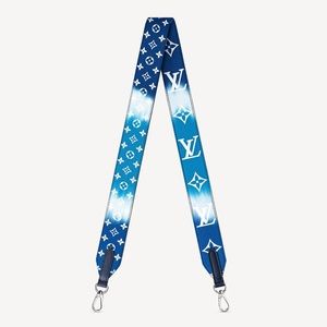 NEW Louis Vuitton ESCALE BANDOULIERE shoulder STRAP Blue white tie dye